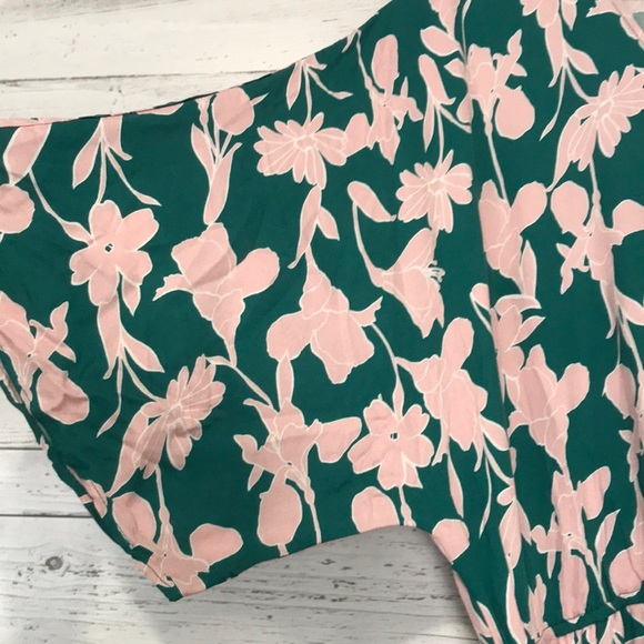 Nwt Eloquii Elements kimono sleeve Jumpsuit green pink floral multiple sizes - Picture 6 of 12